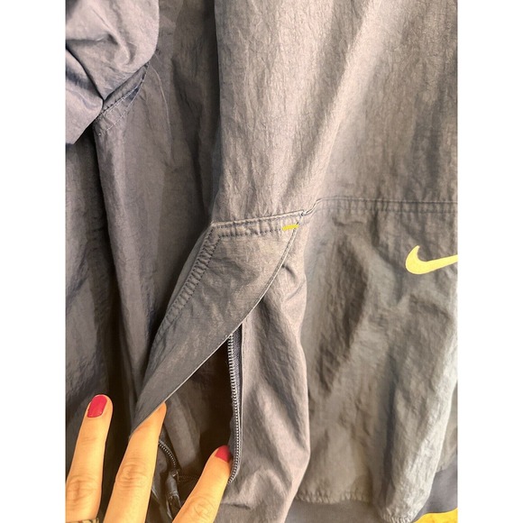 Vintage 90’s Nike White Tag Middle Check Blue Windbreaker Men Size 2XL - Picture 4 of 9
